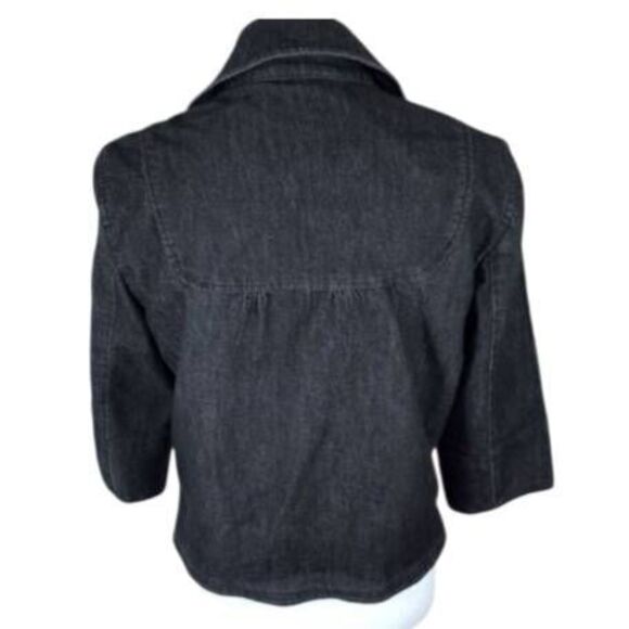 LARRY LEVINE CHARCOAL CROPPED JACKET SZ.S EUC. - Picture 4 of 6